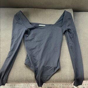 Aritzia Babaton Black Squareneck Bodysuit